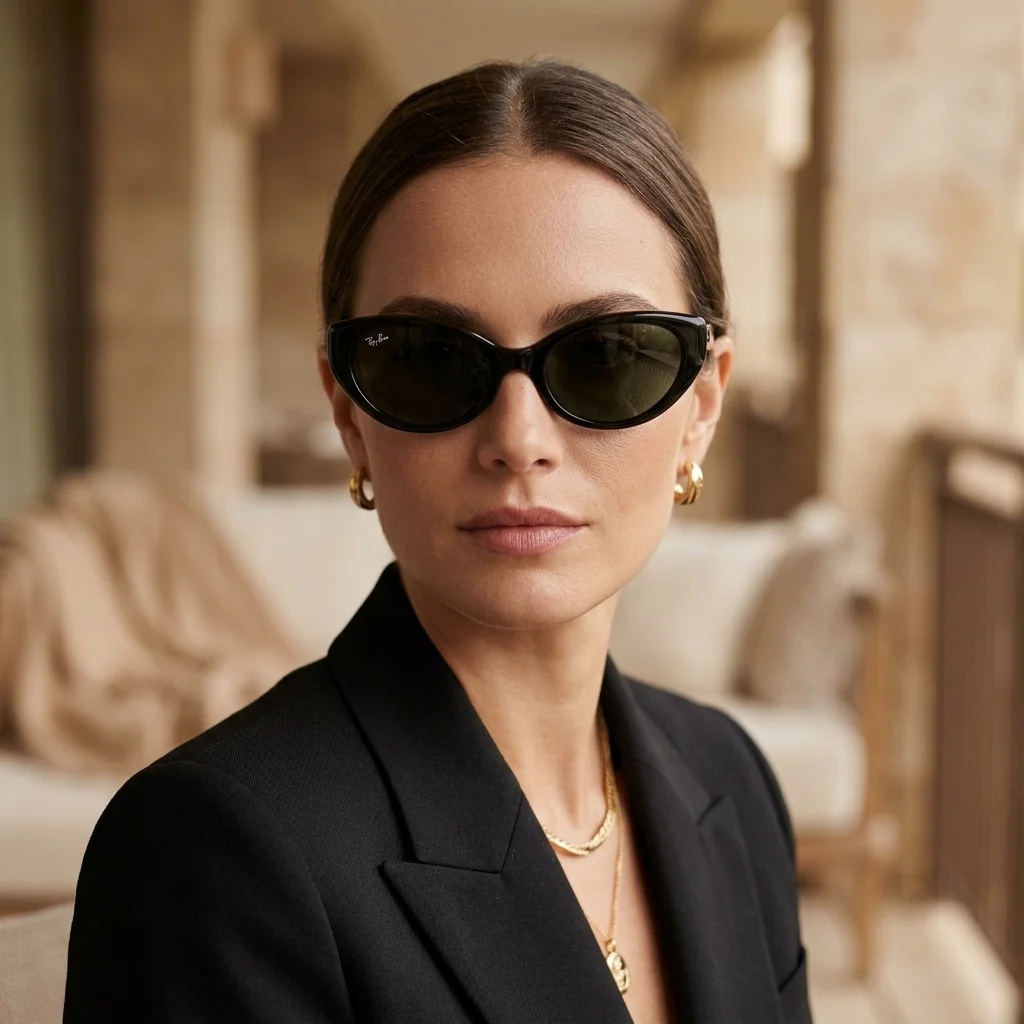 Ray-Ban RB-02 modelde (yapay zekâ ile hazırlanmış görsel)